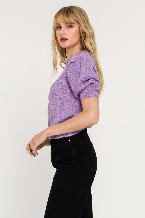 English Factory WOMEN KNIT SWEATER PURPLE