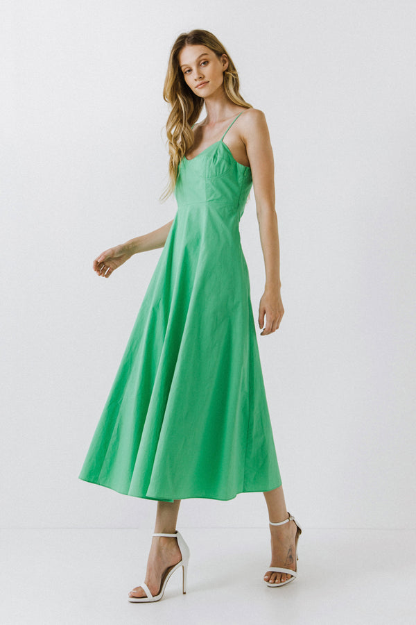 English Factory Women Woven Dress GREEN