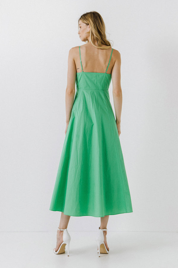 English Factory Women Woven Dress GREEN