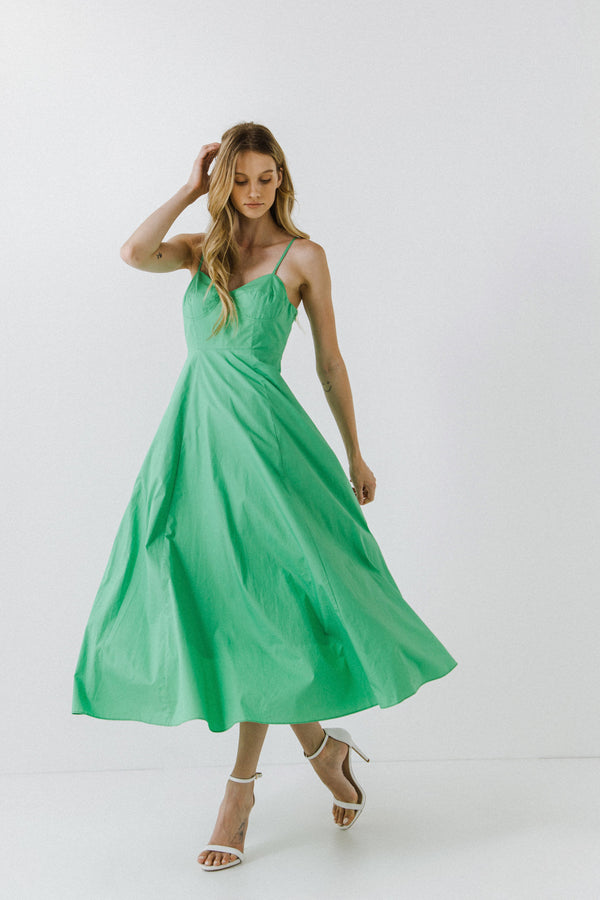 English Factory Women Woven Dress GREEN