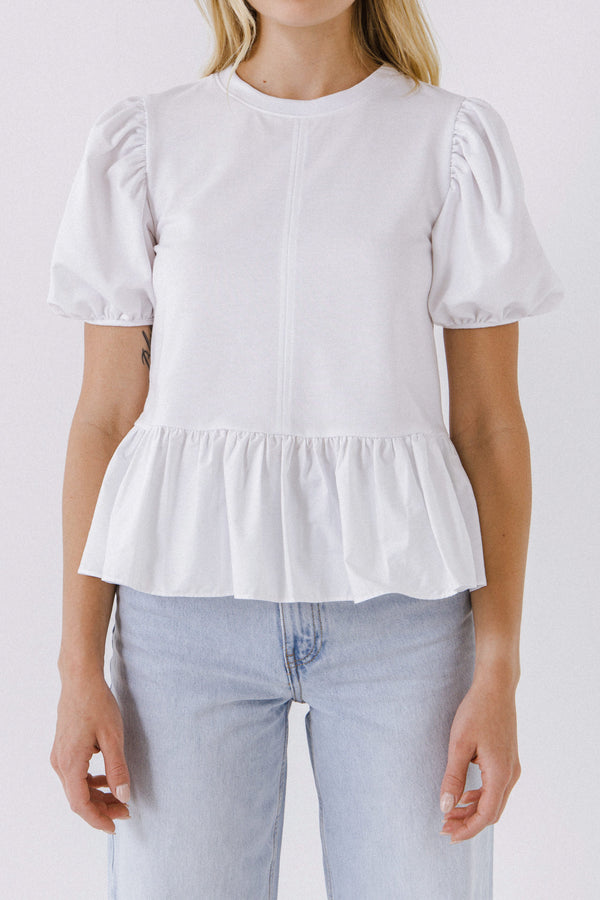 English Factory Women Woven White Blouse WHITE