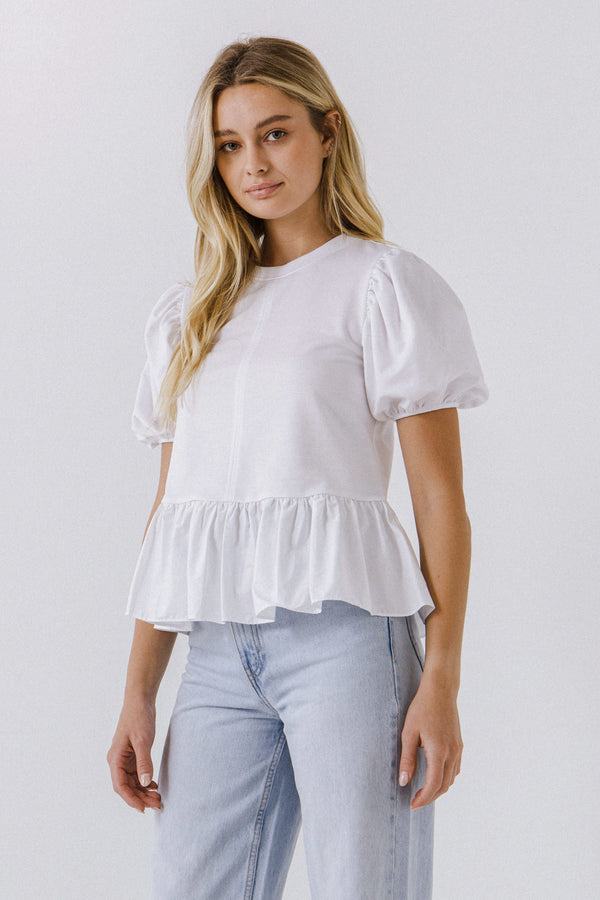 English Factory Women Woven White Blouse WHITE