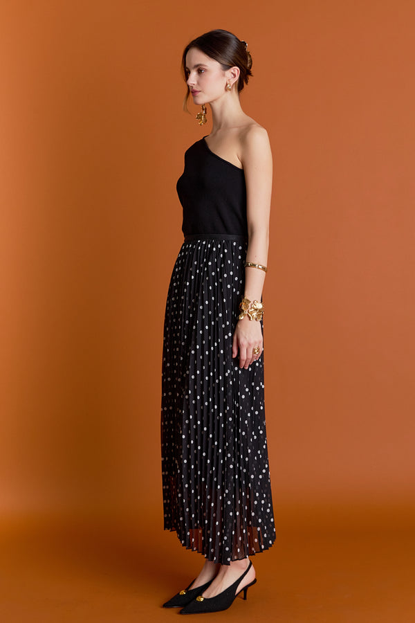 English Factory Zoe Midi Skirt BLACK WHITE