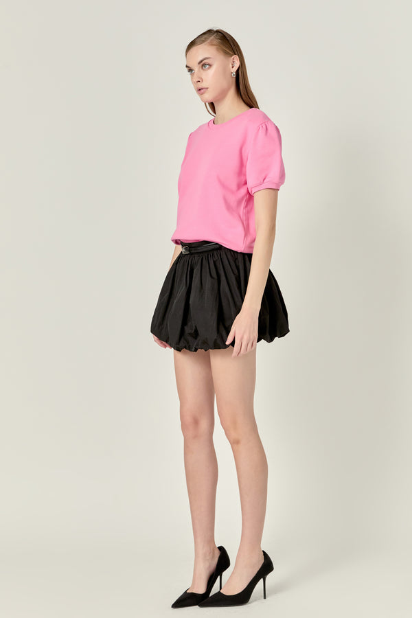 English Factory French Terry Puff Sleeve Sweatshirt PINK