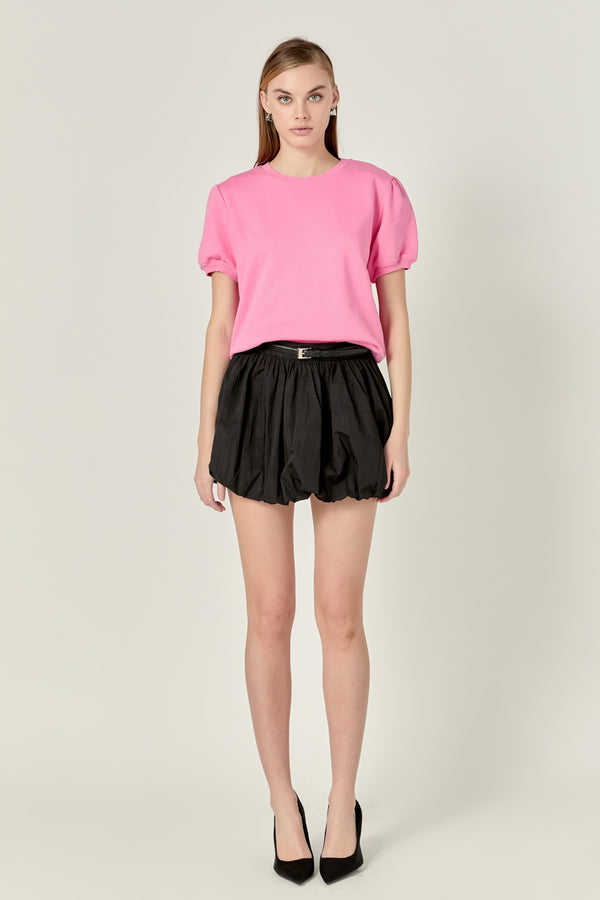 english factory French Terry Puff Sleeve Sweatshirt PINK