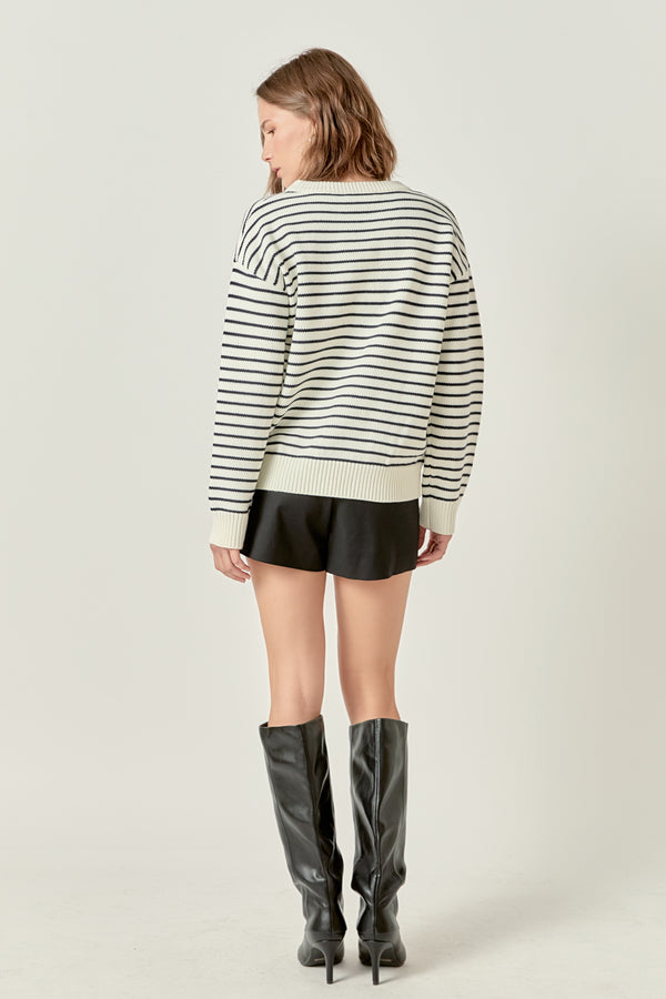 English Factory Friday Lettering Sweater IVORY/BLACK