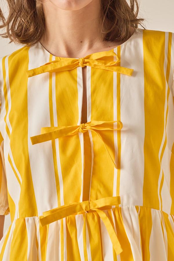 English Factory Golden Hour Mini Dress YELLOW/WHITE