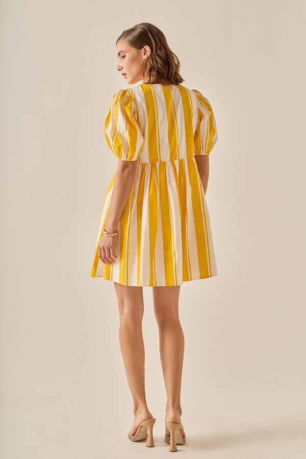 English Factory Golden Hour Mini Dress YELLOW/WHITE