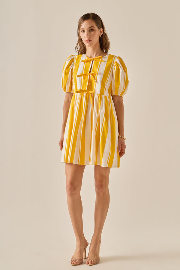 English Factory Golden Hour Mini Dress YELLOW/WHITE
