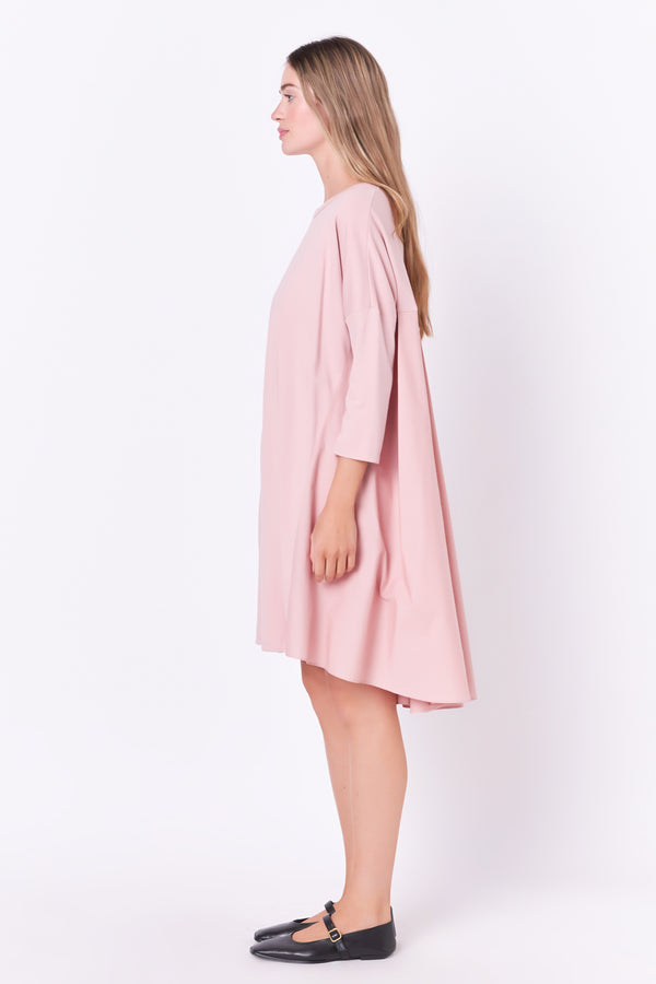 English Factory Mixed Media High & Low Mini Dress DUSTY PINK