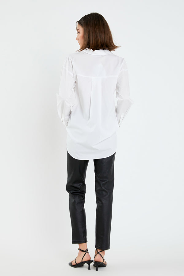 English Factory Oversized Collared Shirt In White WHITE