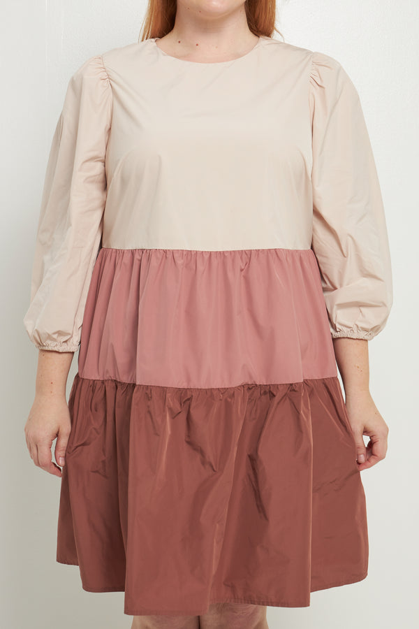 English Factory Plus Size Colorblock Mini Dress MULTI