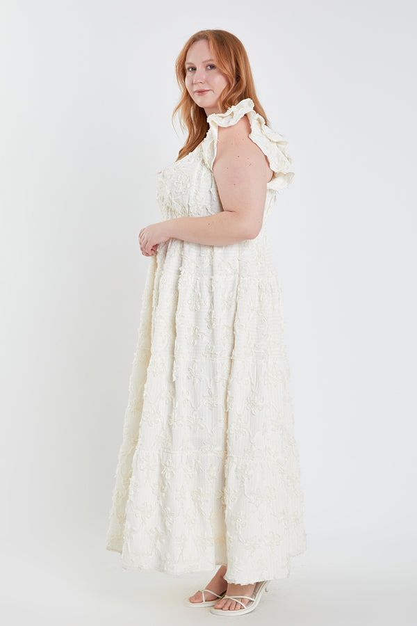 English Factory Ribbon Embroidered Maxi Dress IVORY