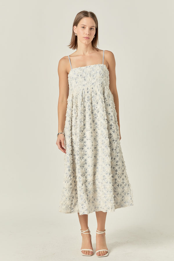 english factory Ribbon Embroidery Puff Dress OFF WHITE