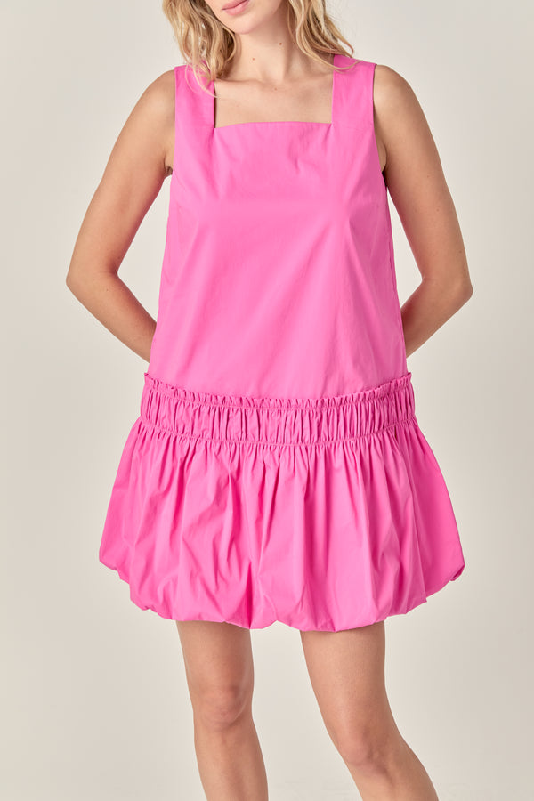 English Factory Shirring Detailed Sleeveless Dress PINK