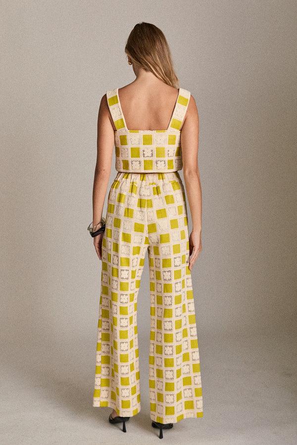 English Factory The Bria Crochet Pants YELLOW/NATURAL