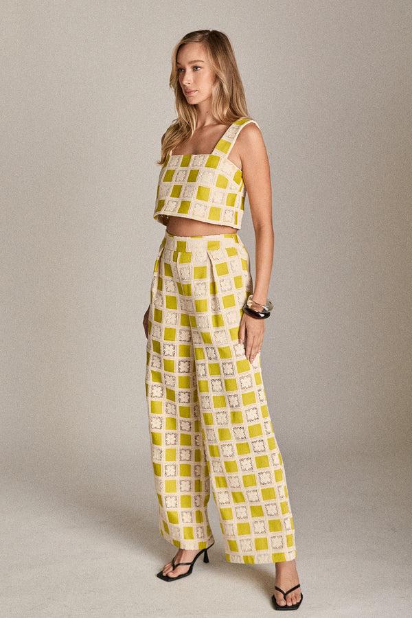 English Factory The Bria Crochet Top YELLOW/NATURAL