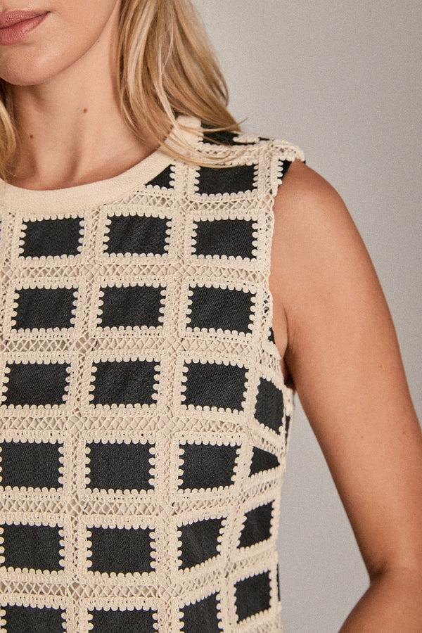 English Factory The Modern Muse Mini Dress NATURAL/BLACK