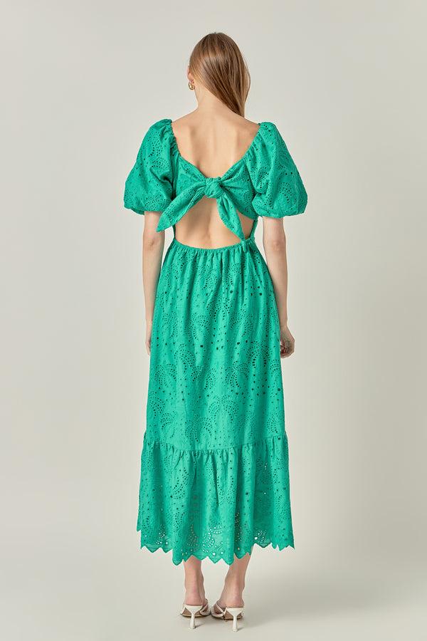 English Factory The Sienna Embroidered Resort Maxi Dress GREEN