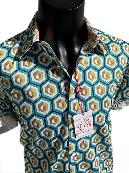 English Factory HARTLEYShort Sleeve Shirt Aqua