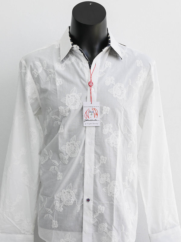 English Factory PEMPERDON Long Sleeve Shirt White
