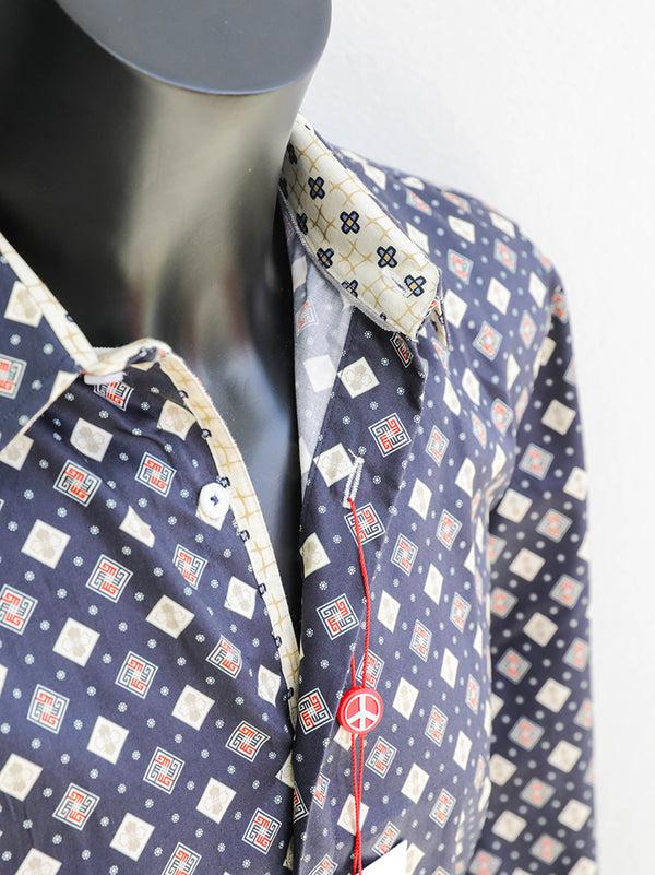 english factory ROCHDALE Long Sleeve Shirt Ink