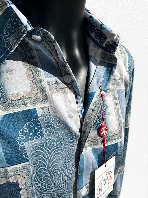 english factory SALFORD Long Sleeve Shirt Blue