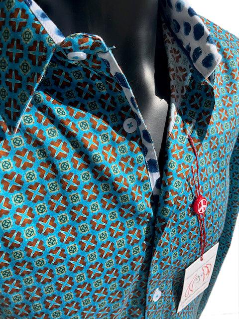 english factory HARROGATE Long Sleeve Shirt Turquoise