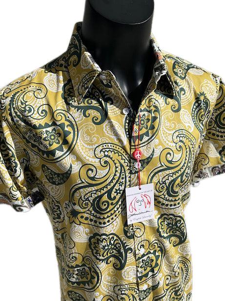 English Factory KINGS LYNN Short Sleeve Shirt Mustard