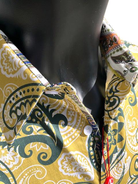 english factory KINGS LYNN Short Sleeve Shirt Mustard