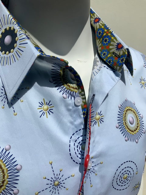 english factory LINDISFARNE Long Sleeve Shirt Sky Blue