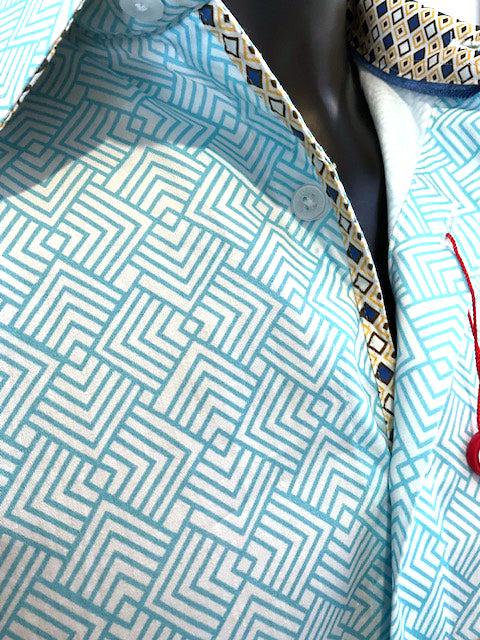 English Factory NEWTON Short Sleeve Shirt Turquoise