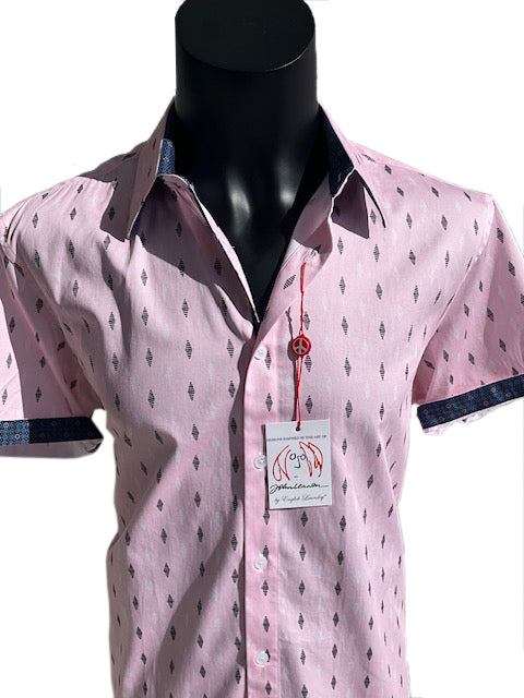 English Factory WHITNEY TOWN Short Sleeve Shirt Pink