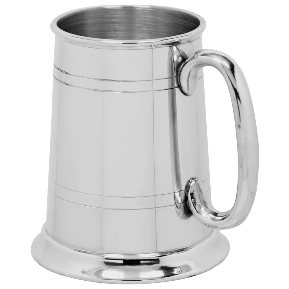 English Factory 1 Pint* Classic Pewter Beer Mug Tankard With Curved Handle