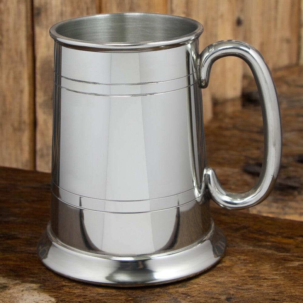 English Factory 1 Pint* Classic Pewter Beer Mug Tankard With Curved Handle