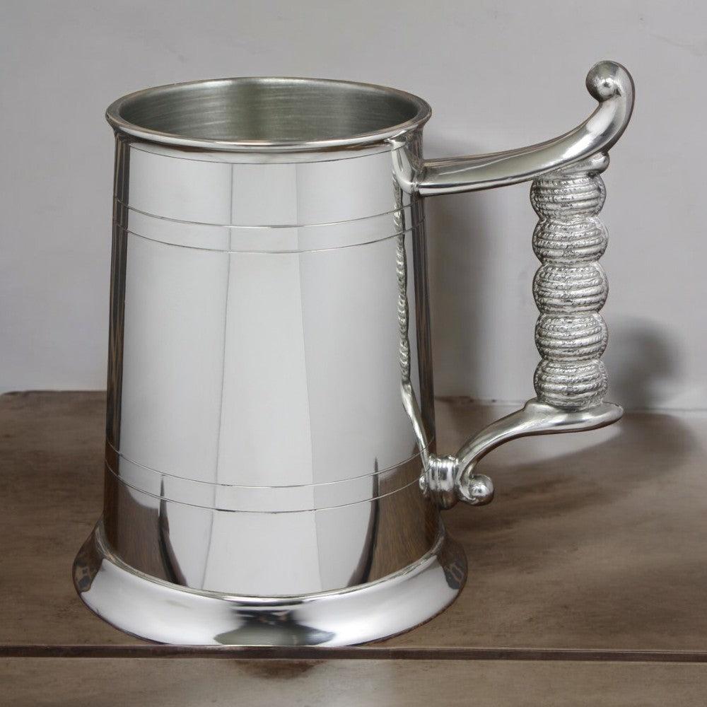 English Factory 1 Pint* Classic Pewter Beer Mug Tankard With Rope Handle