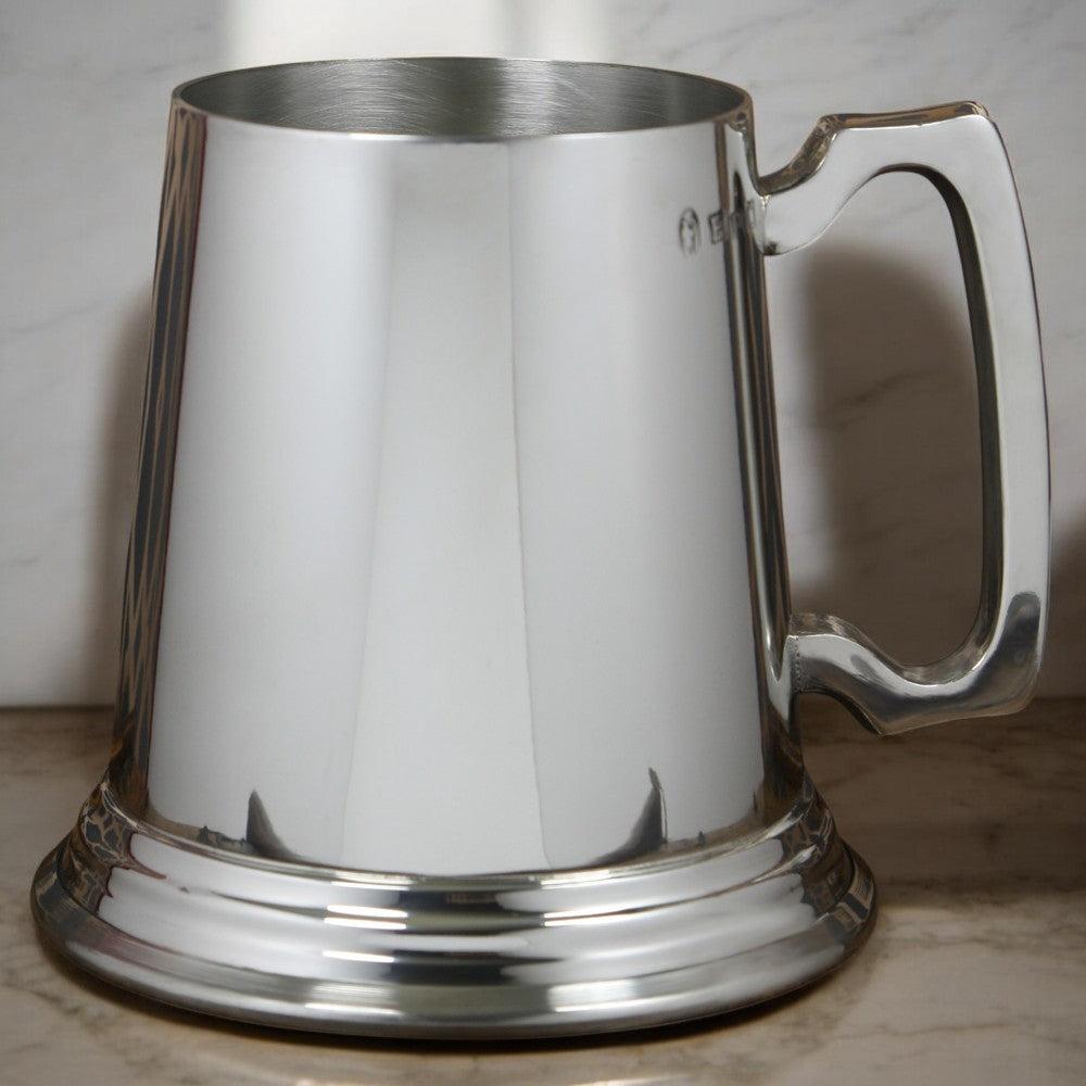 English Factory 1 Pint* Heavy Style Pewter Beer Mug Tankard With Classic Handle