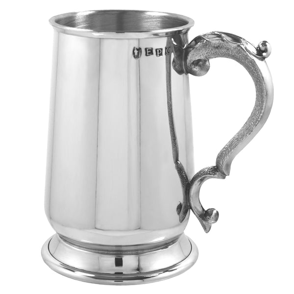 english factory 1 Pint* Heavy Style Pewter Beer Mug Tankard with Curved Handle