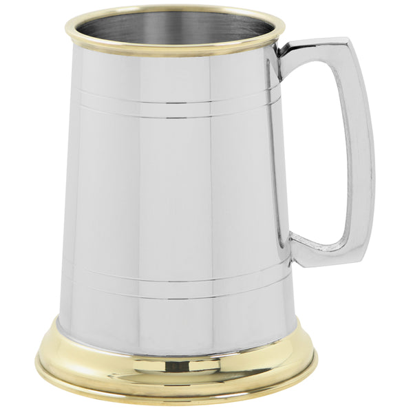 english factory 1 Pint* Pewter and Brass Traditional Beer Mug Tankard