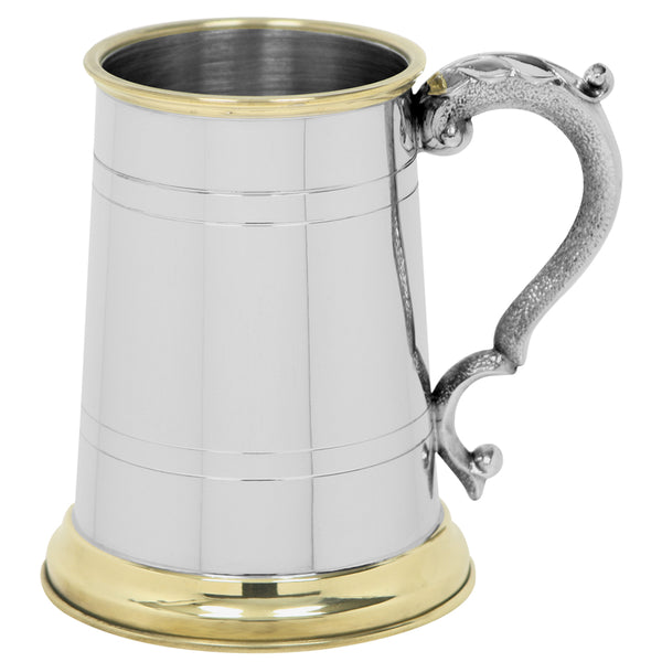 english factory 1 Pint* Pewter and Brass Traditional Beer Mug Tankard