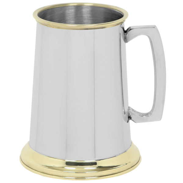 english factory 1 Pint* Pewter and Brass Traditional Beer Mug Tankard