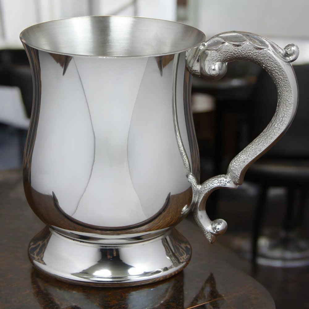 English Factory 1 Pint* Pewter Beer Mug Tankard - Georgian Design