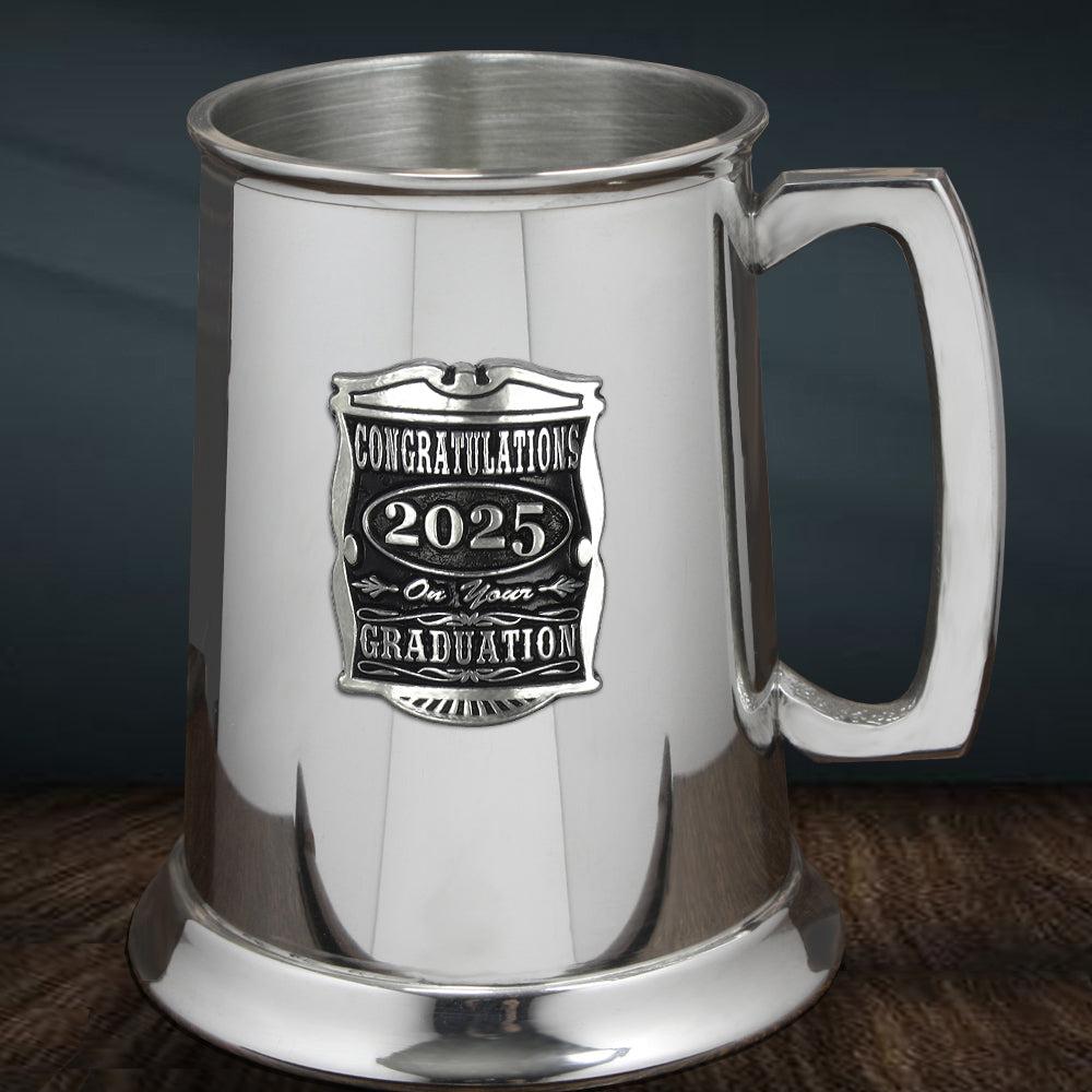 English Factory 1 Pint* Pewter Beer Mug Tankard - Graduation 2025