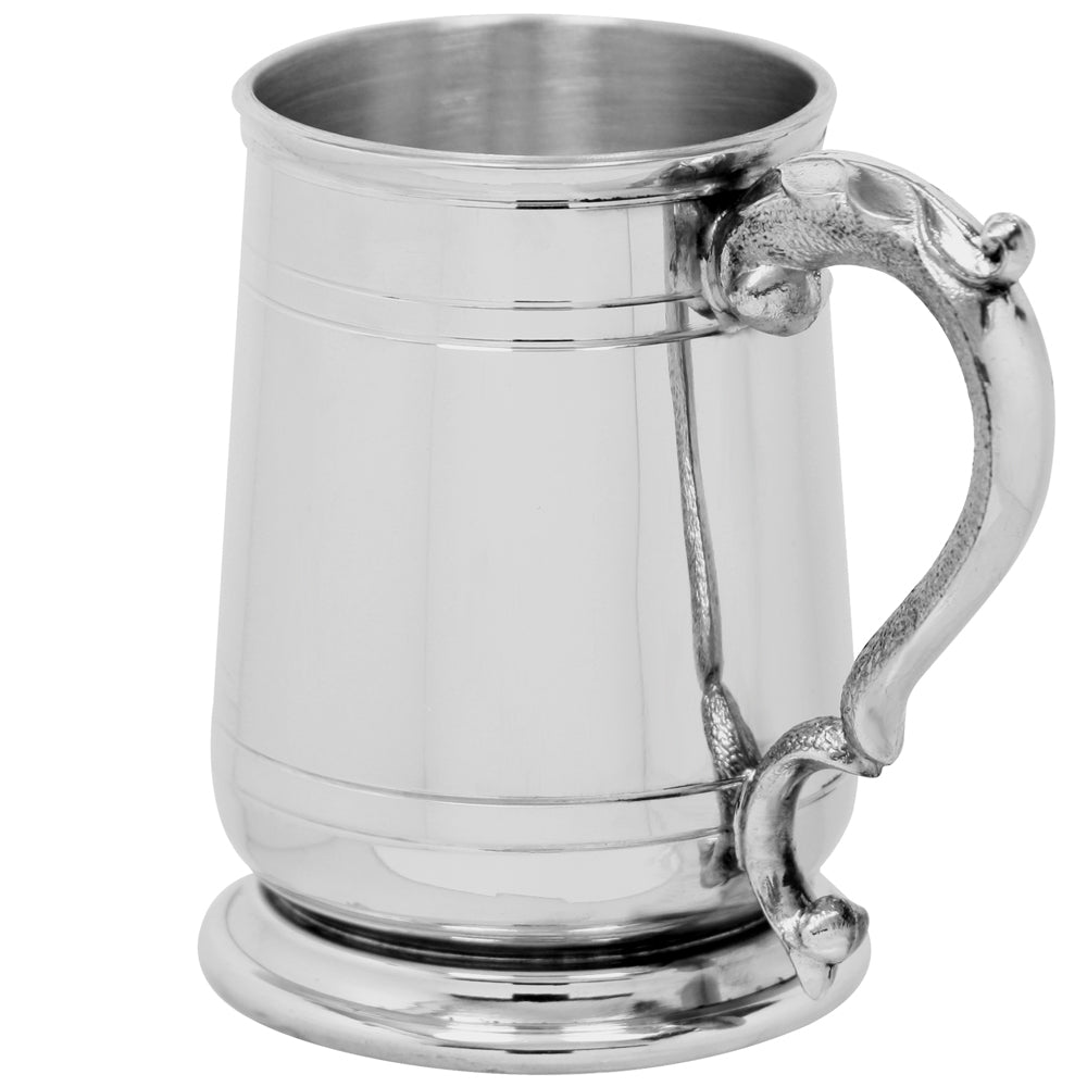 English Factory 1 Pint* Pewter Beer Mug Tankard With Elegant Handle