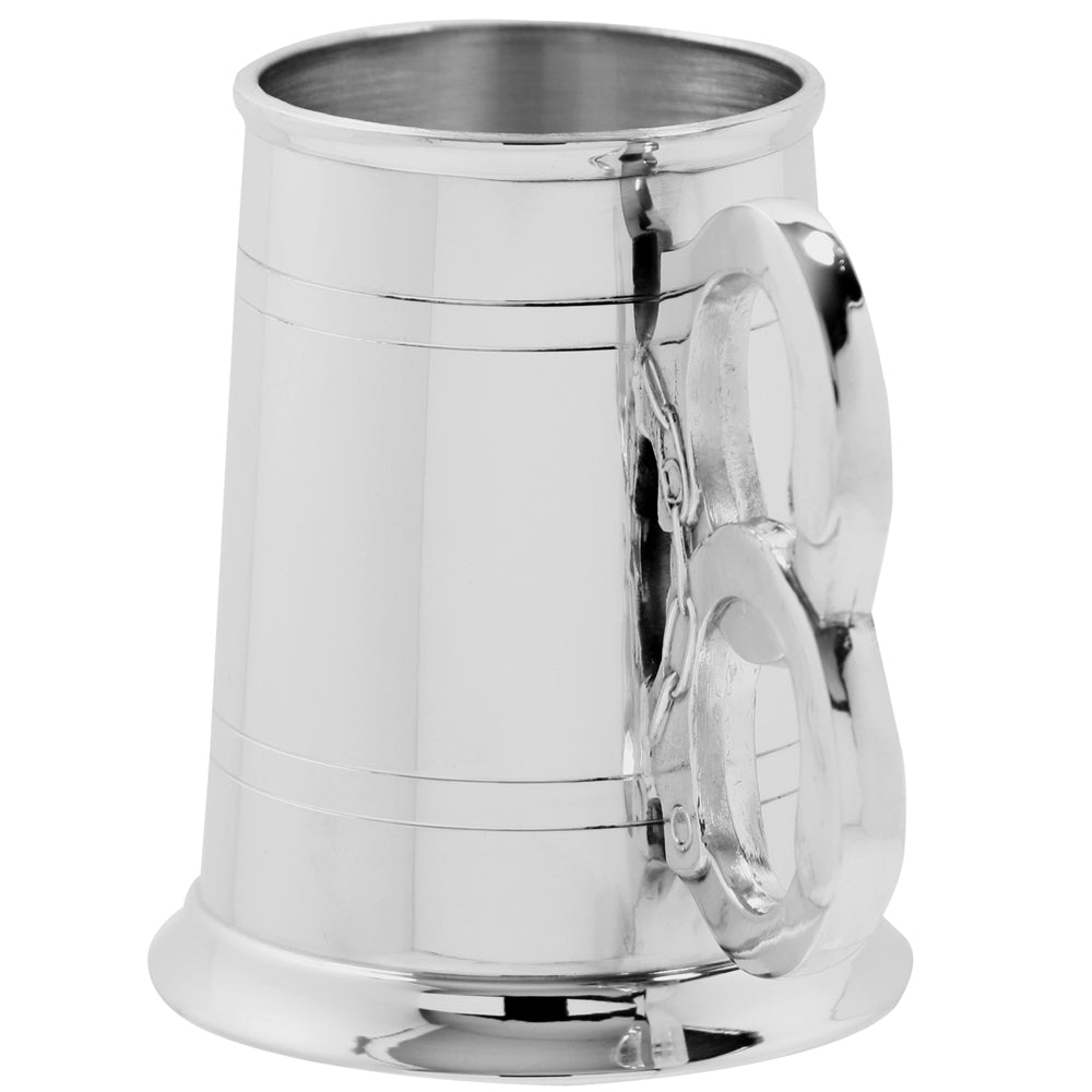 English Factory 1 Pint* Pewter Beer Mug Tankard With Handcuff Handle