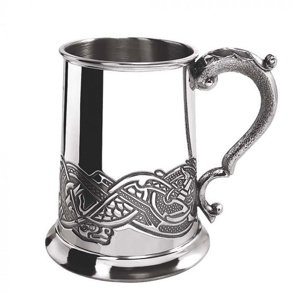 english factory 1 Pint* Pewter Beer Mug Tankard with Intricate Celtic Design