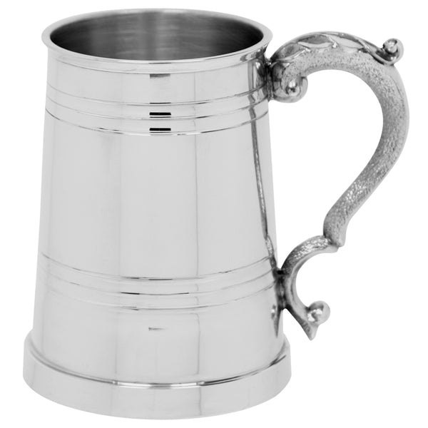 english factory 1 Pint* Pewter Beer Mug Tankard With Ornate Handle