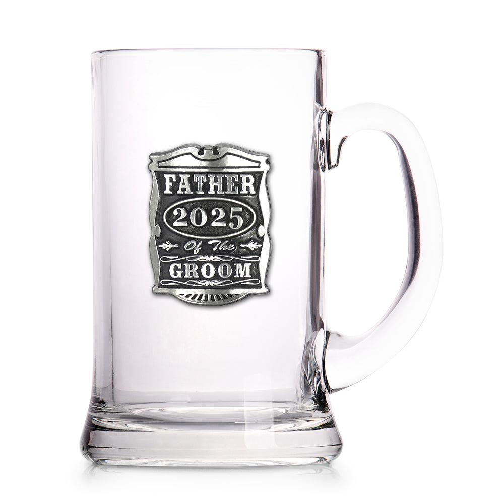 English Factory 1 Pint Wedding Father Of The Groom Glass Beer Mug Tankard 2025