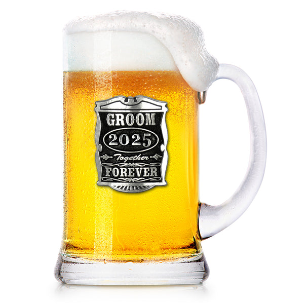 english factory 1 Pint Wedding Groom Glass Beer Mug Tankard 2025