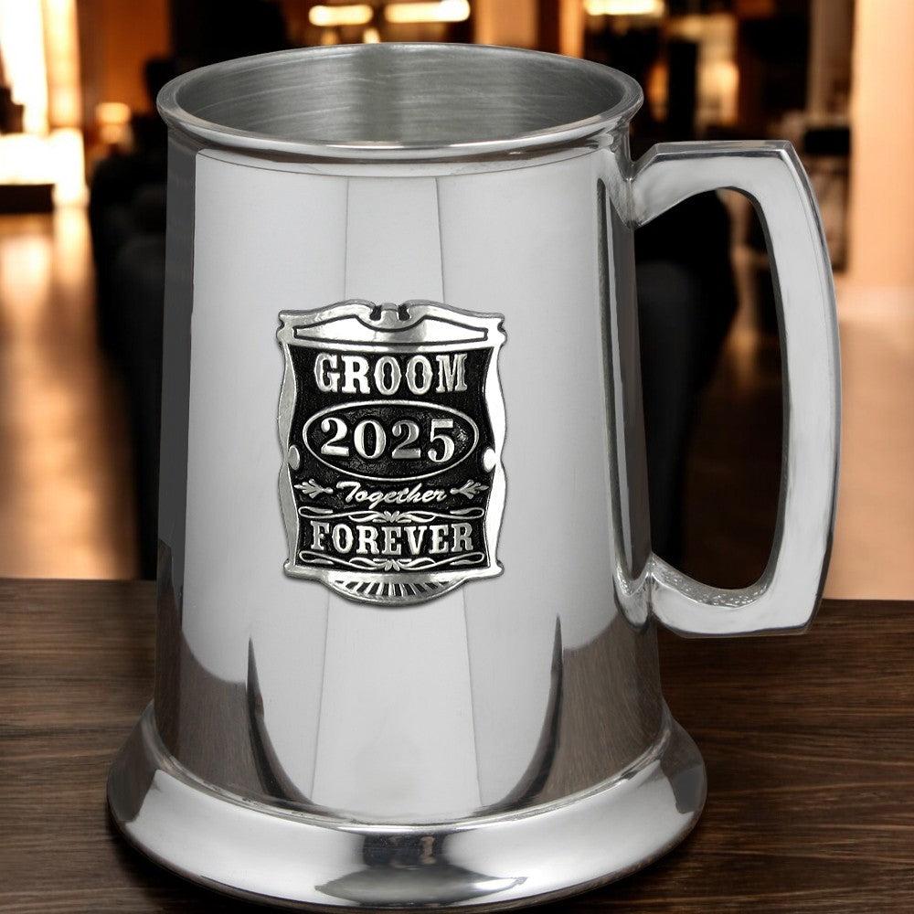 English Factory 1 Pint* Wedding Groom Pewter Beer Mug Tankard 2025